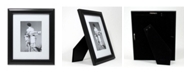 Lawrence Frames Black Gallery Frame Matted To 5" x 7" - 8" x 10"